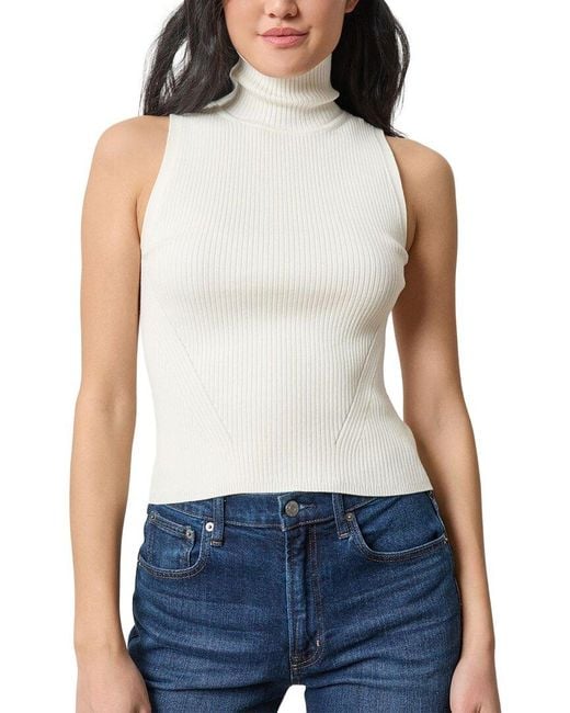 Lilla P Blue Rib Turtleneck Shell Sweater