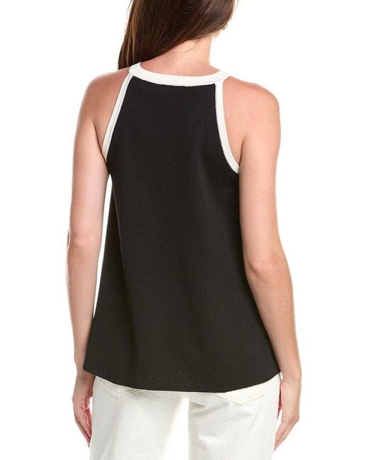 Tahari Black Swing Top