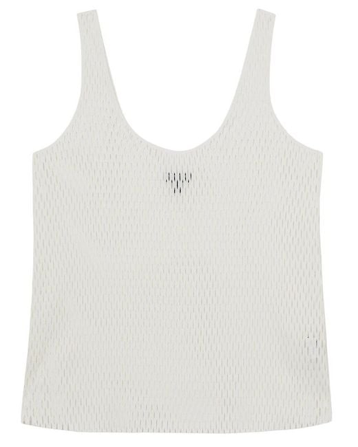 Reiss White Isabelle Laser Cut Top