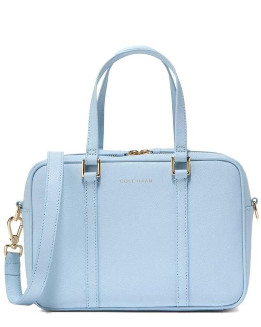 Cole Haan Blue Go Anywhere Leather Satchel