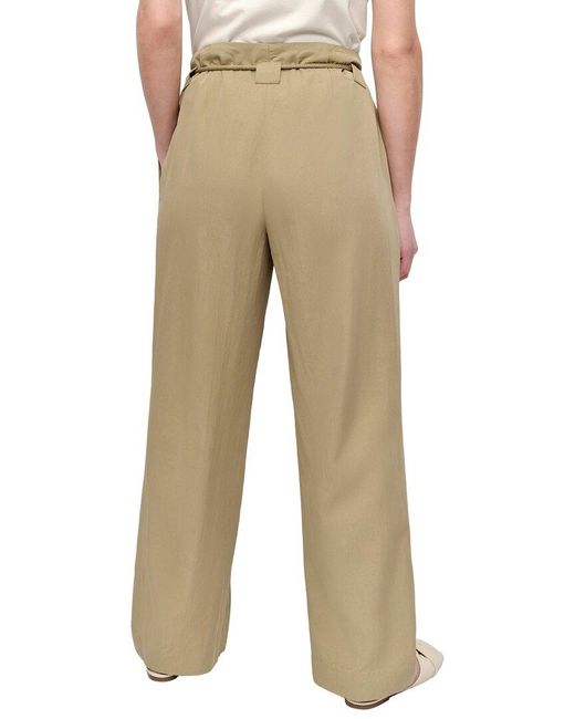 DKNY Natural Rope Tie Front Wide Leg Pant