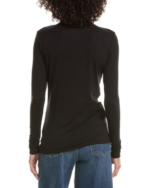 Anne Klein Black The Seamless Turtleneck Top