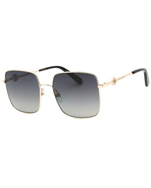 Marc Jacobs Gold Square Polarized Gradient Sunglasses in Metallic Lyst UK