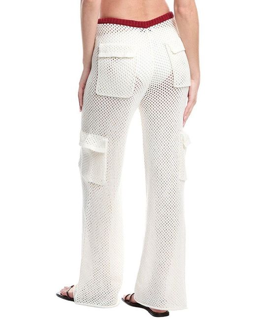 WeWoreWhat White Crochet Cargo Pant