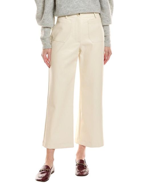 Vince Camuto Natural Cropped Front Pocket Pant