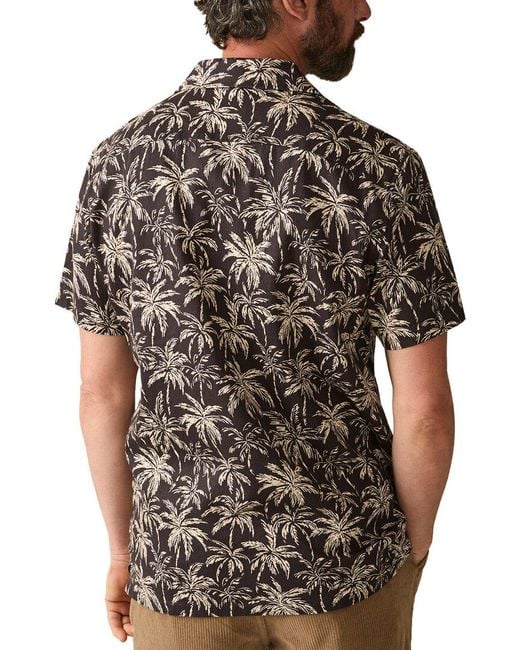 Faherty Brand Black Hemp Blend Camp Shirt for men
