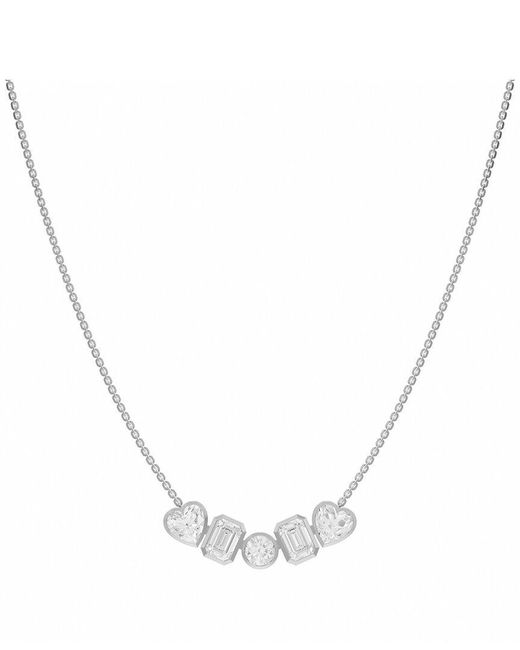 Lab Grown Diamonds Metallic 14K 5.12 Ct. Tw. Lab-Grown Diamond Necklace