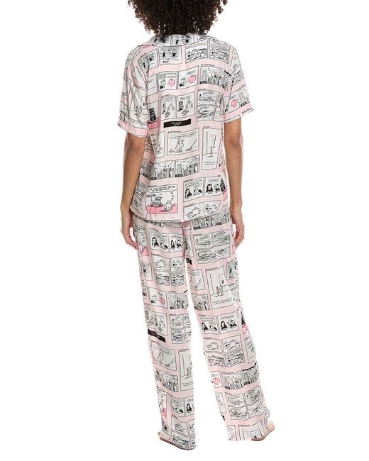 Kate Spade White 2Pc Top & Pant Pajama Set