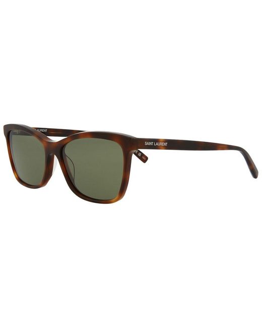 Saint Laurent Brown Sl502 56mm Sunglasses