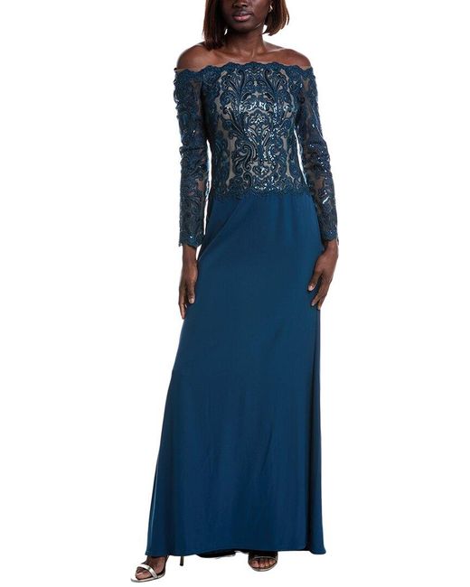 Tadashi Shoji Blue Sho Ii Maxi Dress