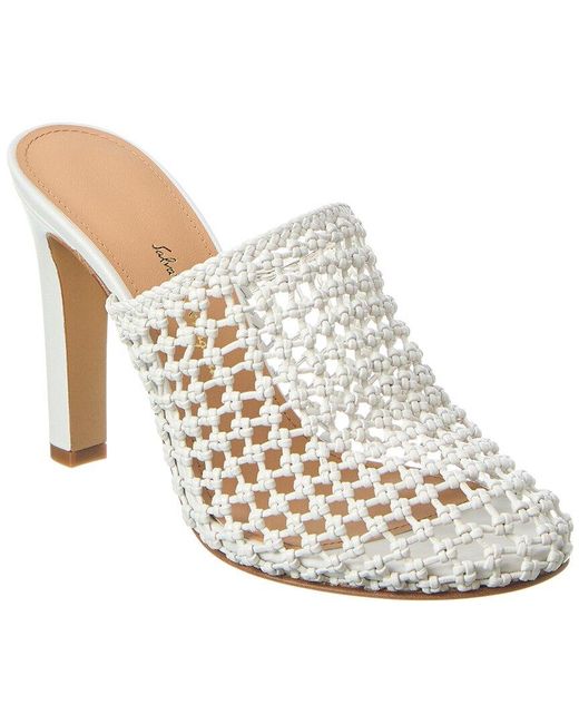 Ferragamo White Ellas X5 Leather Mule