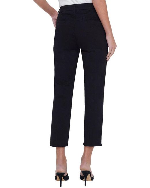 L'Agence Blue Harlow High-Rise Crop Slim Trouser