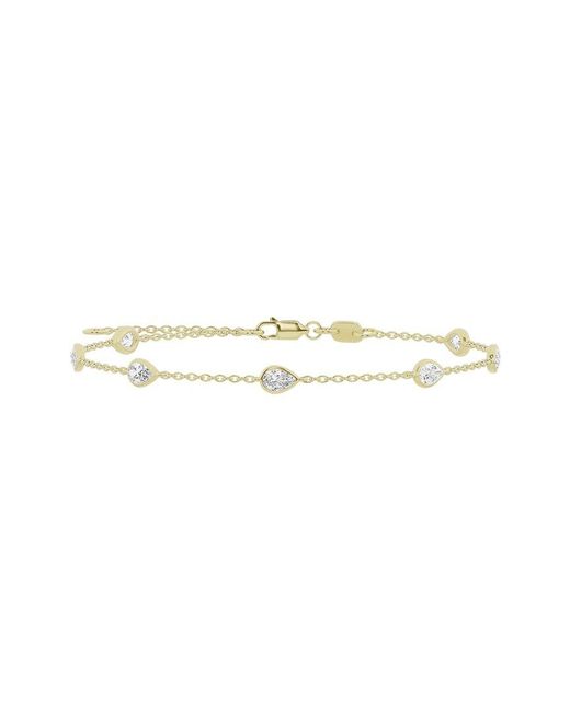 Lab Grown Diamonds White 14K 1.00 Ct. Tw. Lab-Grown Diamond Station Bracelet
