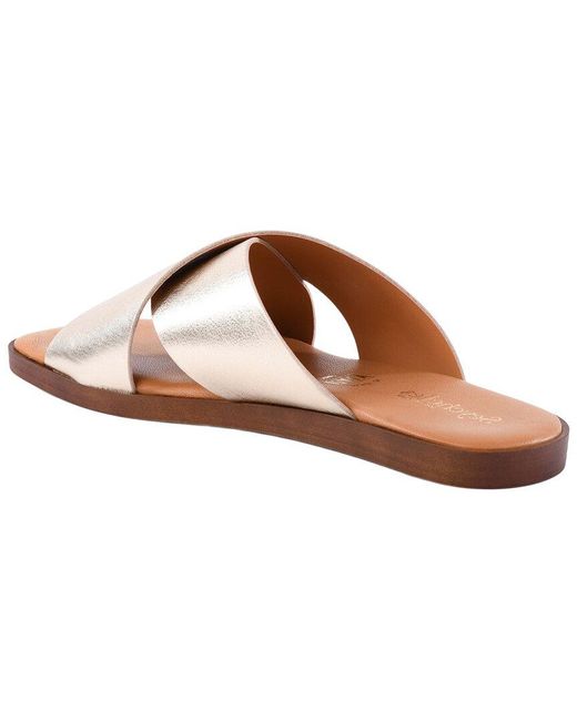 Seychelles Metallic Chai Leather Slide
