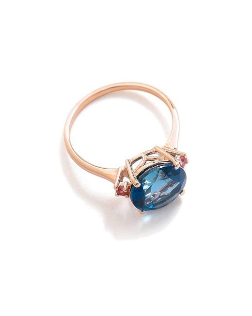 TIRAMISU Blue 10k 4.90 Ct. Tw. Gemstone Ring