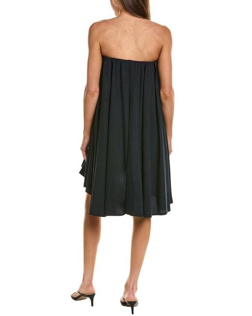 Reiss Black Flo Tencel Bandeaux Dress