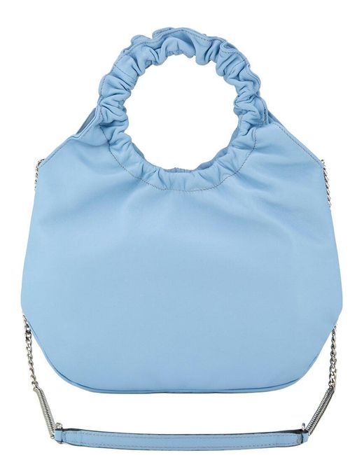 Agl Attilio Giusti Leombruni Blue Mini Gretty Leather Tote