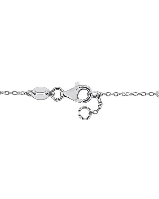 Rina Limor White 0.69 Ct. Tw. Gemstone & 8.5-9Mm Pearl Bracelet