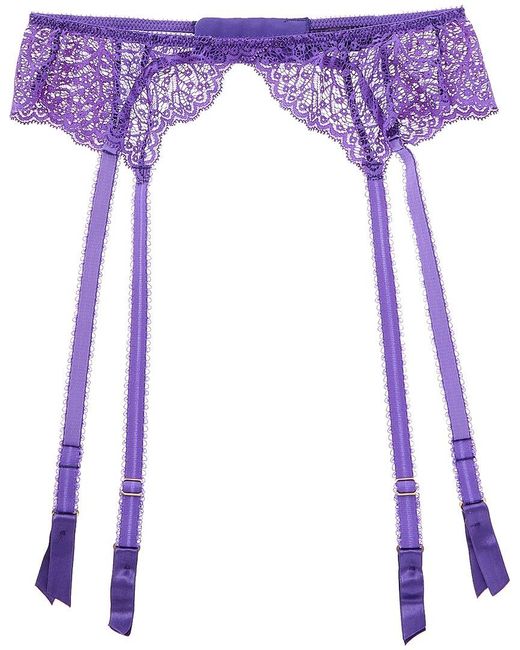 Journelle Purple Allegra Suspender Belt