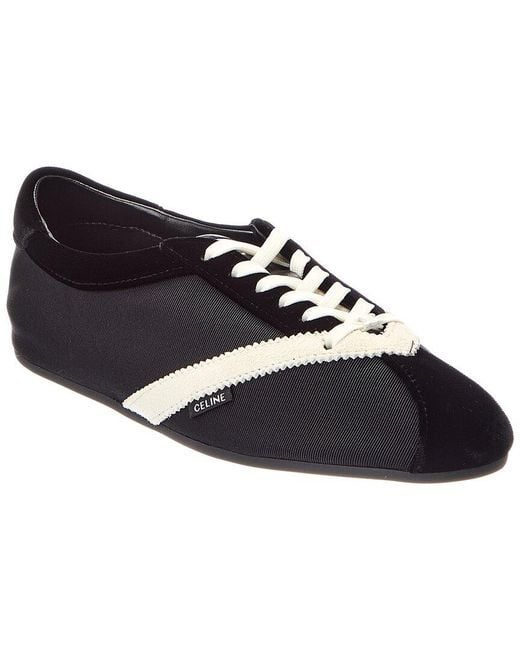 Céline Black Nylon, Suede & Velvet Sneaker