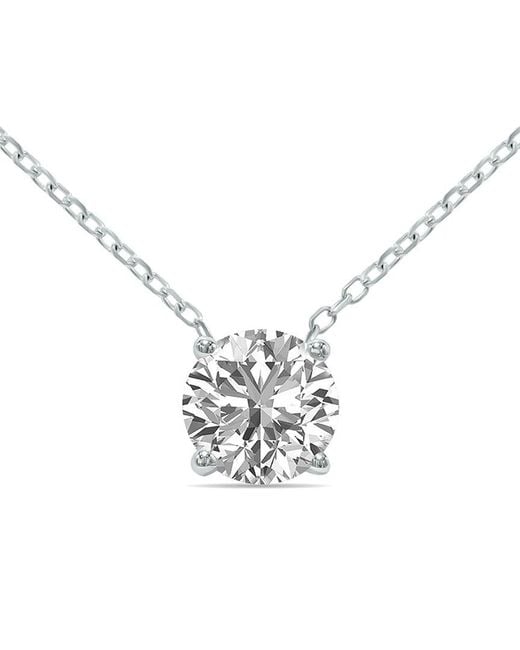 Lab Grown Diamonds Metallic 14k 0.75 Ct. Tw. Lab Grown Diamond Necklace