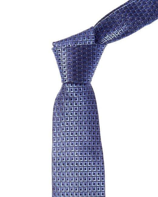 Canali Blue Squares Silk Tie for men