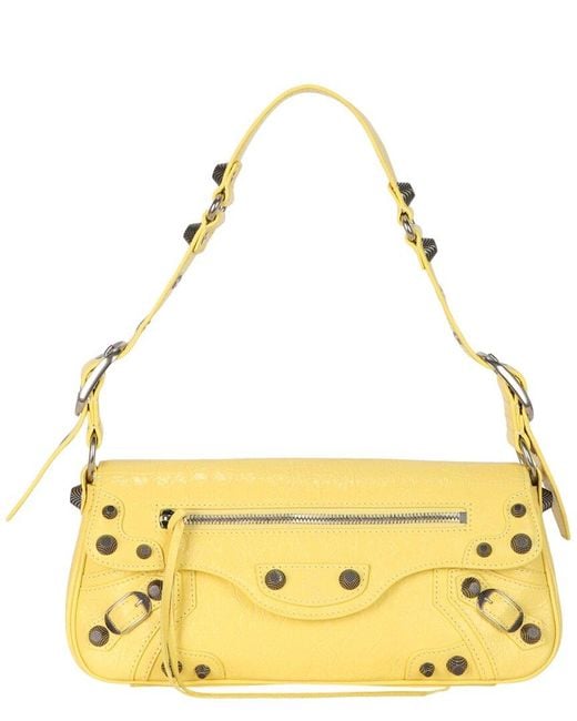 Balenciaga Metallic Small Le Cagole Sling Leather Shoulder Bag