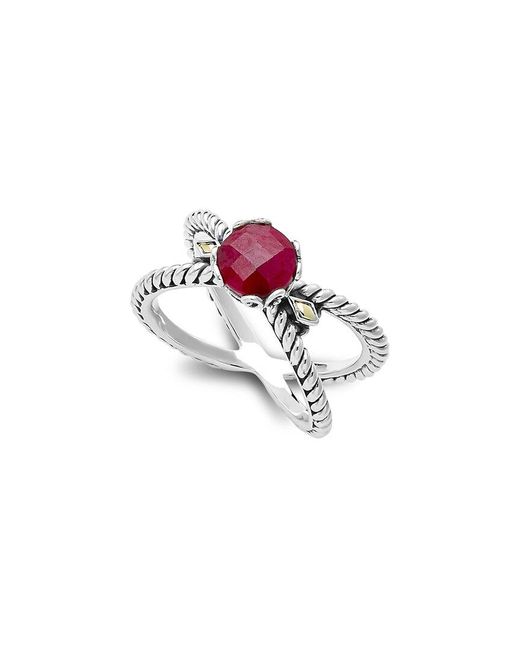 Samuel B. White 18K & 1.10 Ct. Tw. Ruby X Ring
