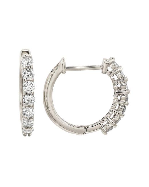 Suzy Levian White 14k 1.40 Ct. Tw. Diamond Huggie Earrings