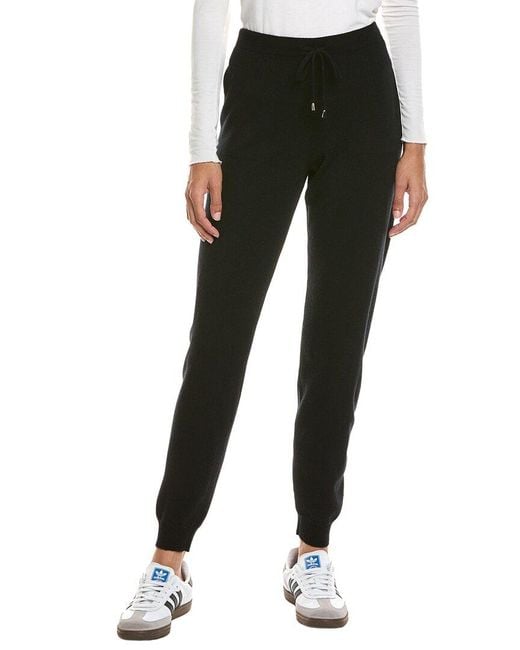 InCashmere Black Wool & Cashmere-Blend Jogger Pant