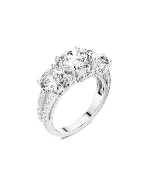 Amairah White 14k 4.25 Ct. Tw. Lab-grown Diamond 3 Stone Ring