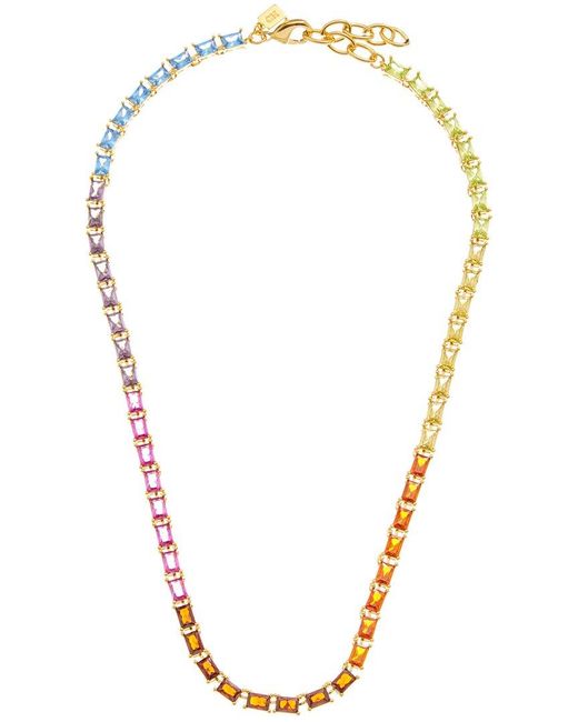 Crystal Haze Jewelry Metallic 18K Plated Cz Statement Necklace