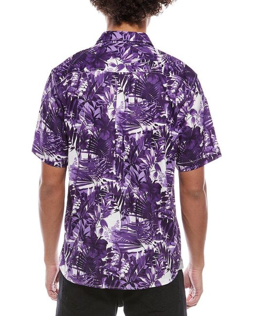 Tommy Bahama Purple Sport Electric Blooms Camp Shirt for men