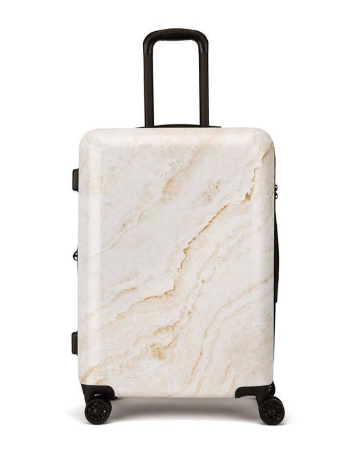 CALPAK Natural Marble 24" Checked Expandable Luggage
