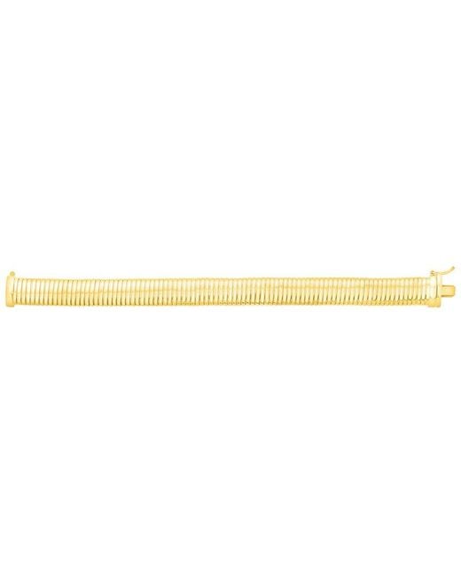 Italian Gold Over Silver Metallic 14K Cuff Bracelet