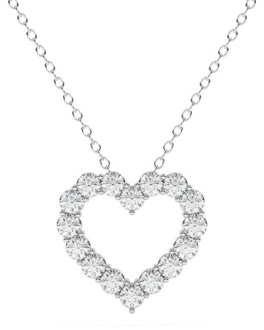 Diamond Select Cuts Metallic 14K 3.00 Ct. Tw. Diamond Pendant Necklace