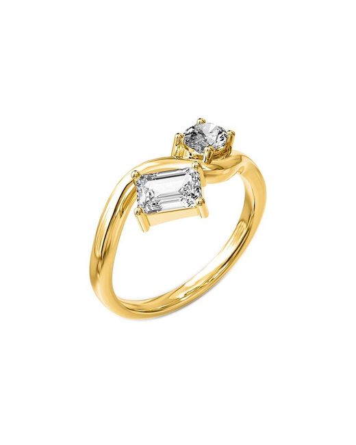 Lab Grown Diamonds Metallic 18K Over 1.16 Ct. Tw. Lab-Grown Diamond Promise Ring
