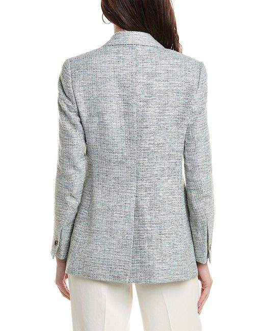 Anne Klein Gray One-button Notch Collar Jacket