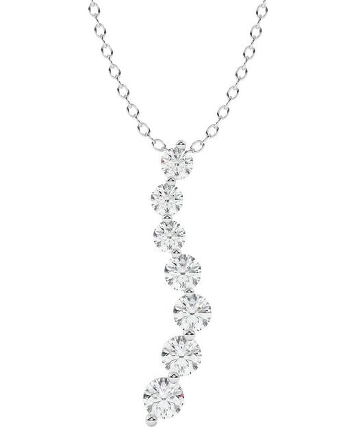 Diamond Select Cuts Women's White 14K 2.00 Ct. Tw. Diamond Pendant Necklace