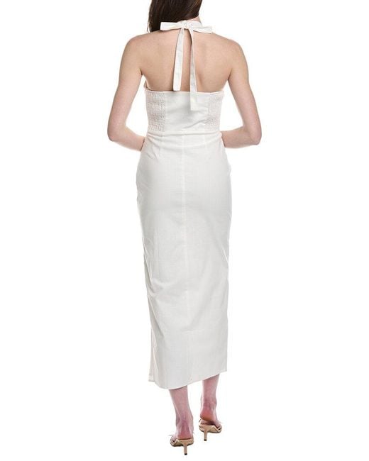 Line & Dot White Fable Maxi Dress