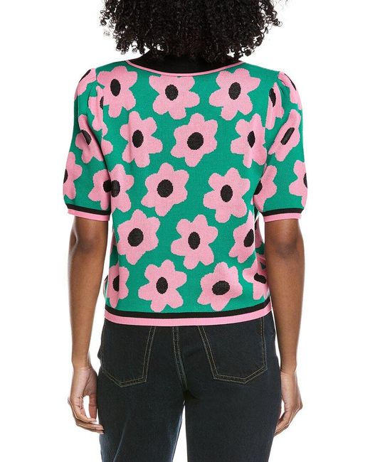 Nanette Lepore Green Polo Sweater