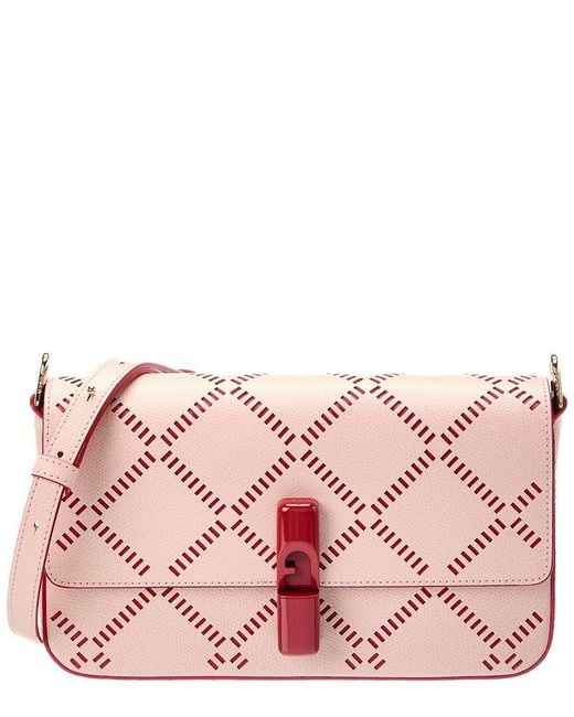 Furla Pink Iride Small Leather Crossbody