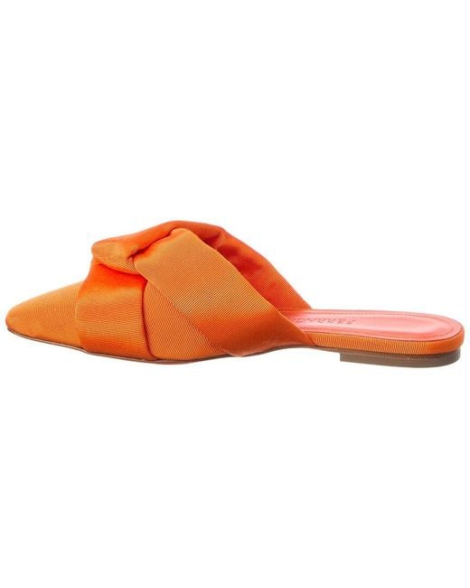 Ferragamo Orange Grosgrain Mule