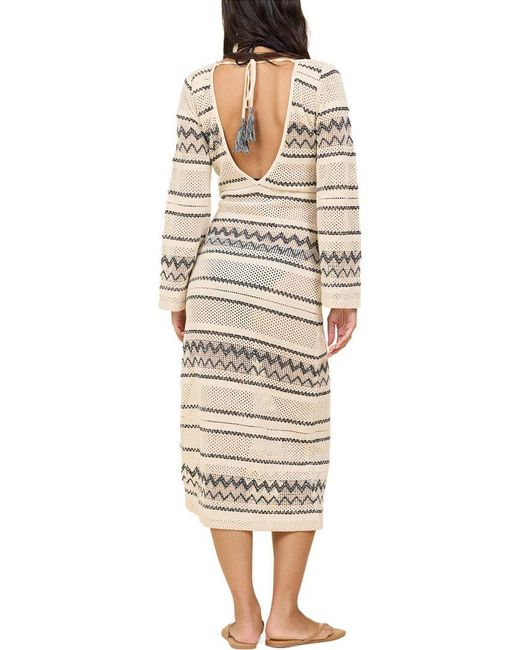 Surf Gypsy White Plunge Woven Midi Dress