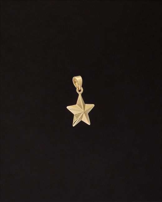 Italian Gold Black 14k Star Pendant