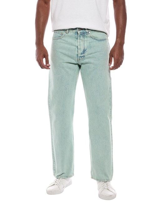 Palm Angels Blue Straight Tinted Jean for men