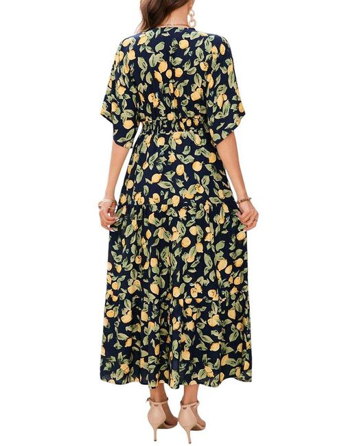 Orniya Green Linen Maxi Dress