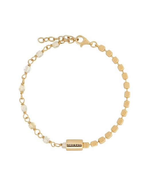 Karma and Luck Metallic Zodiac Plated Citrine Beaded Bracelet