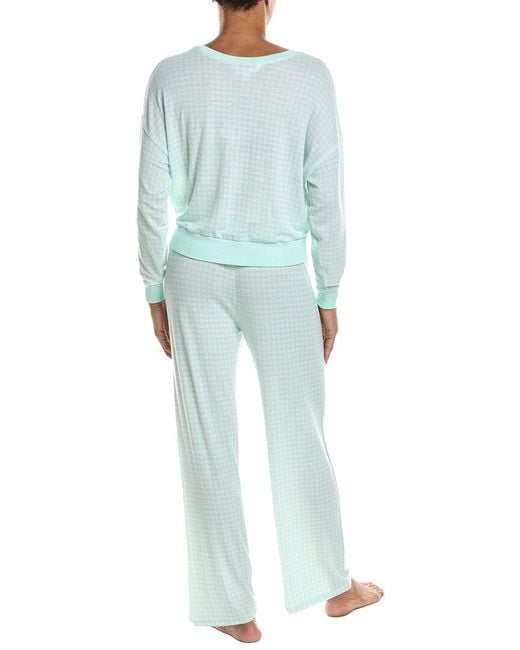 Honeydew Intimates Blue 2Pc Star Seeker Long Vee Set