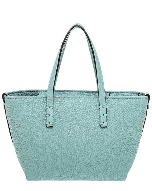 Fendi Blue Roll Mini Leather Tote